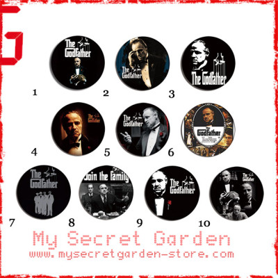 The Godfather  - Movie Pinback Button Badge Set ( or Hair Ties / 4.4 cm Badge / Magnet / Keychain Set )